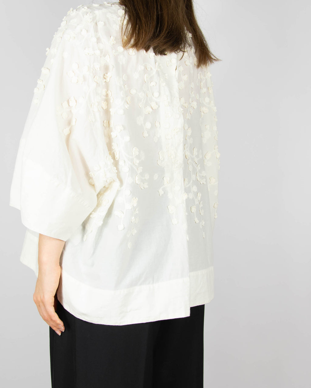 Cream cotton embroidered blouse by & Other Stories