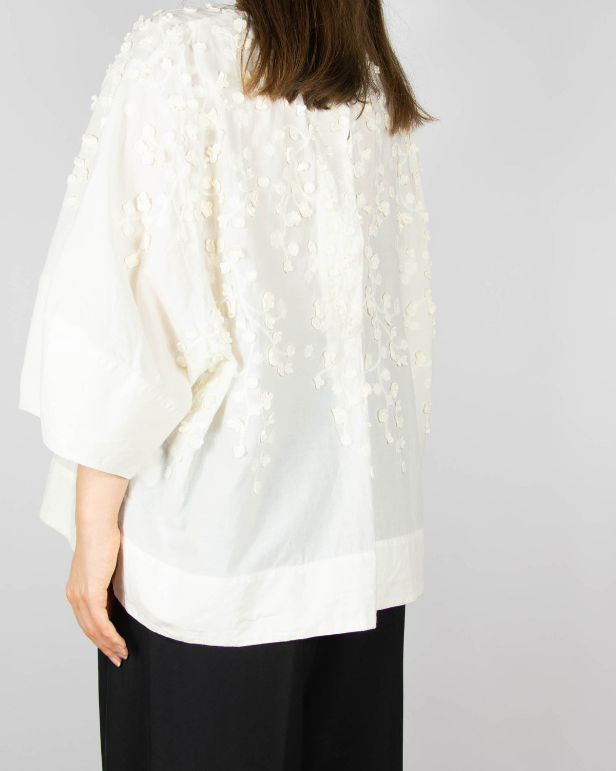 Cream cotton embroidered blouse by & Other Stories