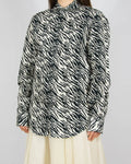 Cream and black cotton shirt by Tiger of Sweden