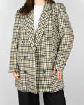 Checked wool-blend coat by OBJECT