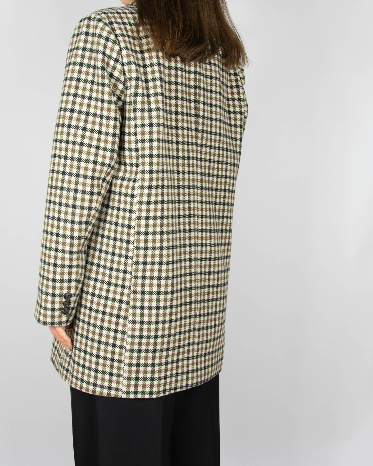 Checked wool-blend coat by OBJECT