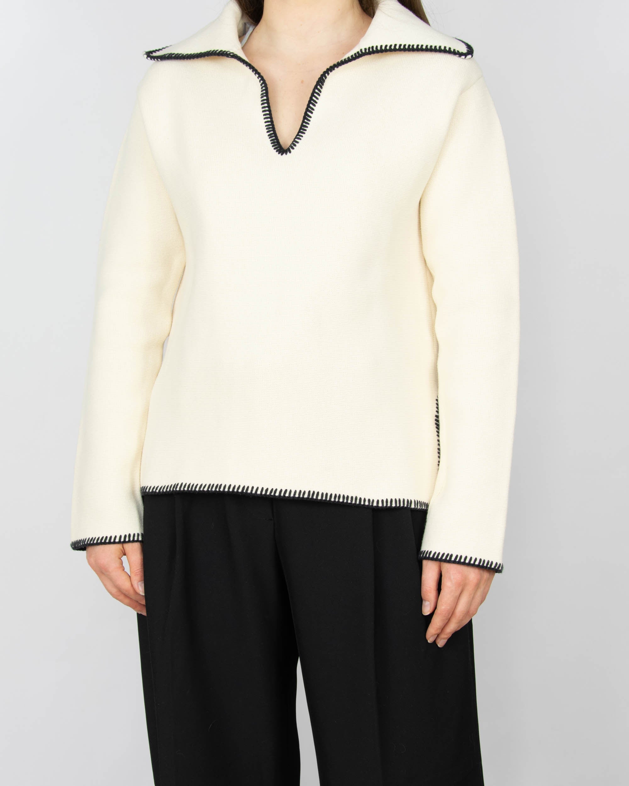 Cream cotton sweater by ARKET