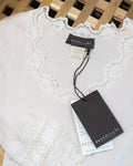 Cream ribbed silk and cotton top by ROSEMUNDE Copenhagen
