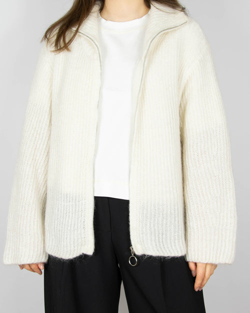 Cream mohair cardigan by Arnie Says