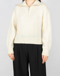 Cream wool and alpaca button-up sweater by & Other Stories