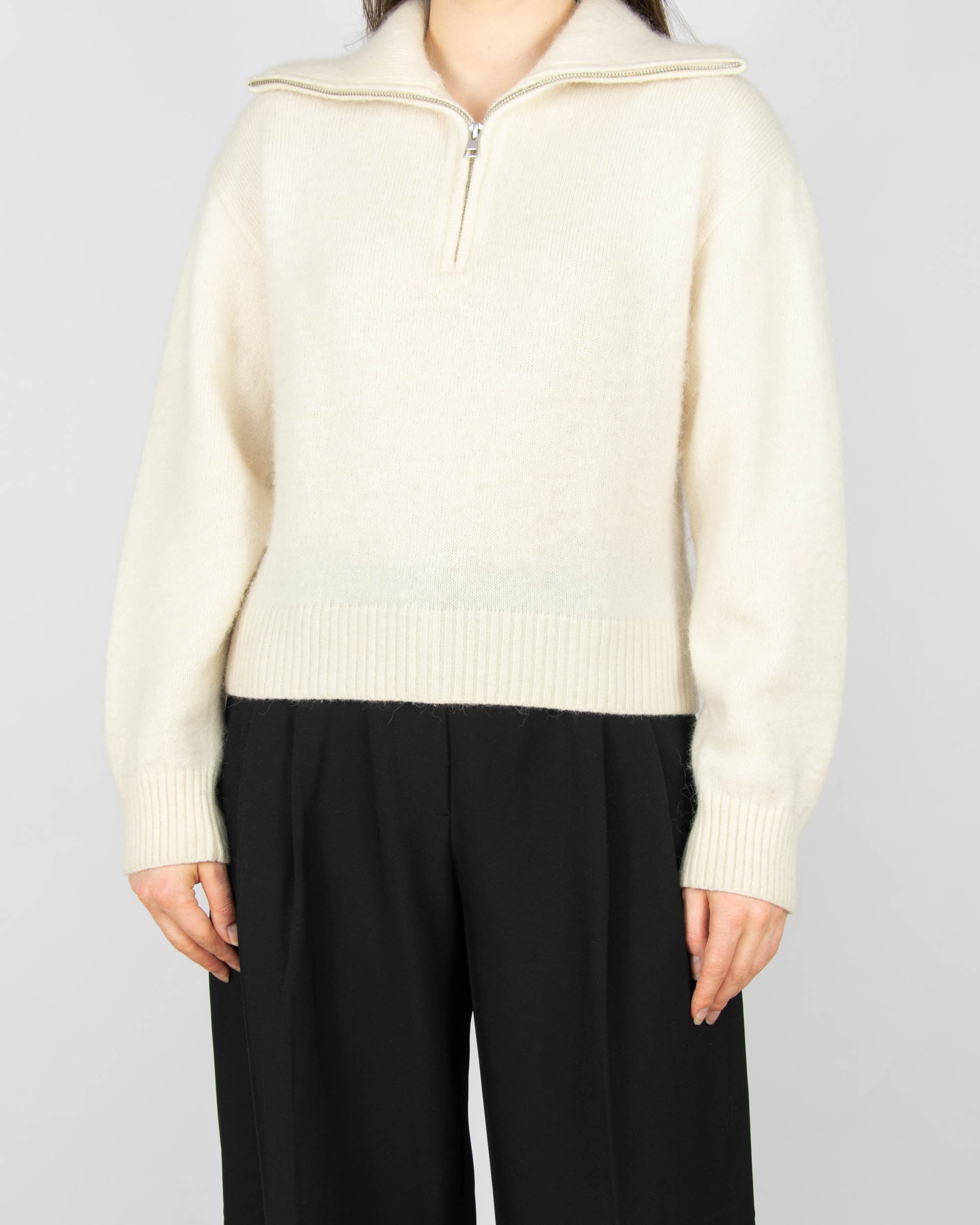 Cream wool and alpaca button-up sweater by & Other Stories