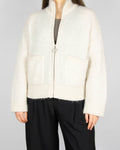 Cream wool and alpaca cardigan by SELECTED