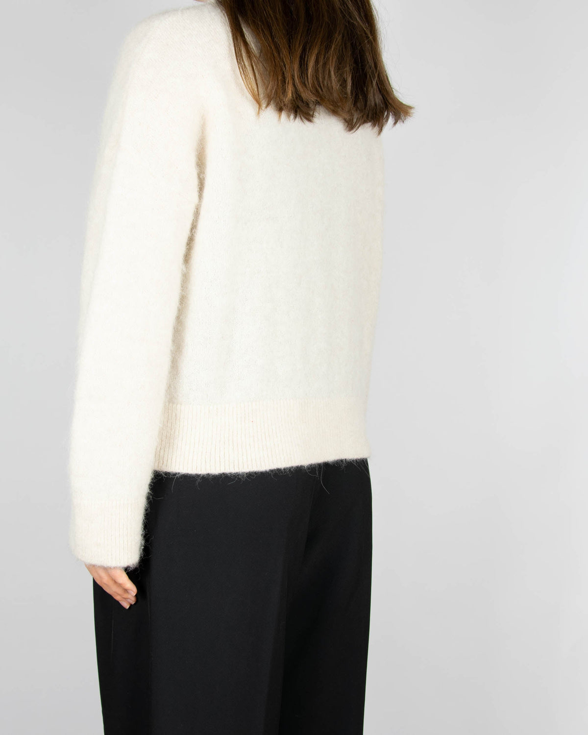 Cream wool and alpaca cardigan by SELECTED