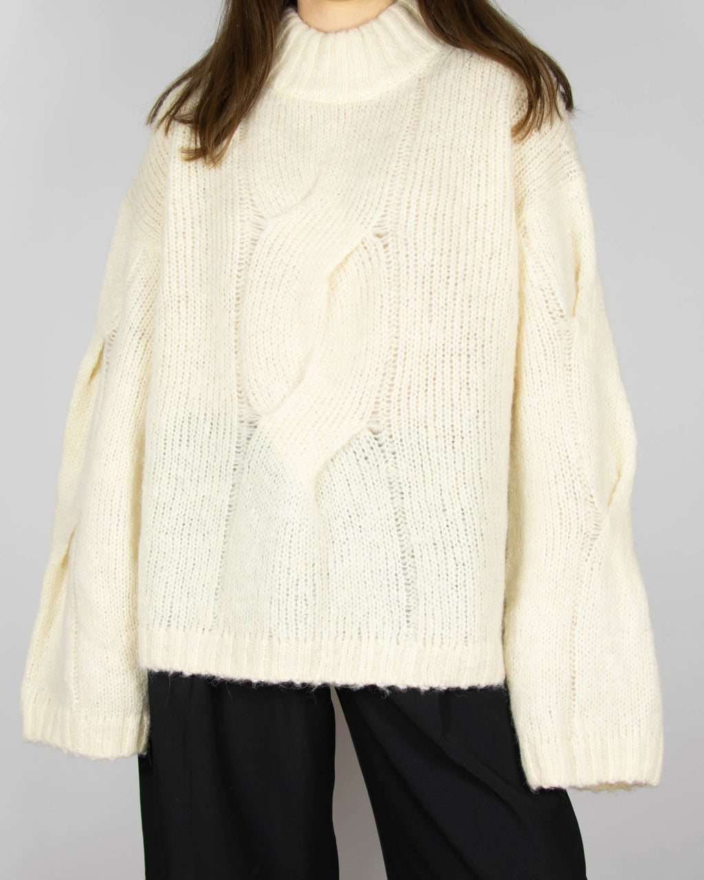 Cream wool and alpaca sweater by Arket