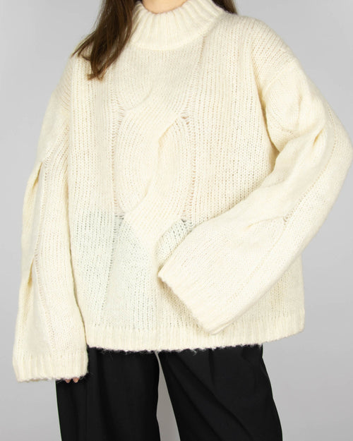 Cream wool and alpaca sweater by Arket
