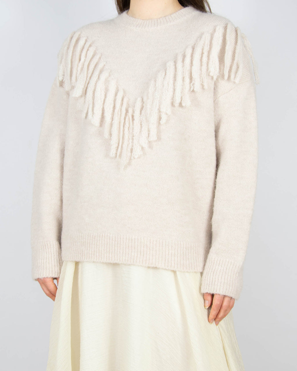 Cream wool and alpaca sweater by Scandinavian brand Marie Philippe