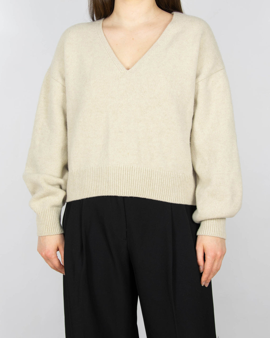 Cream lambswool sweater by H&M Premium