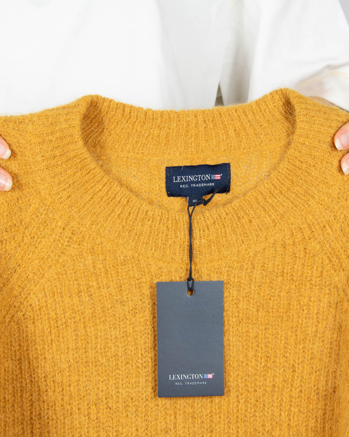 Mustard alpaca sweater by Lexington
