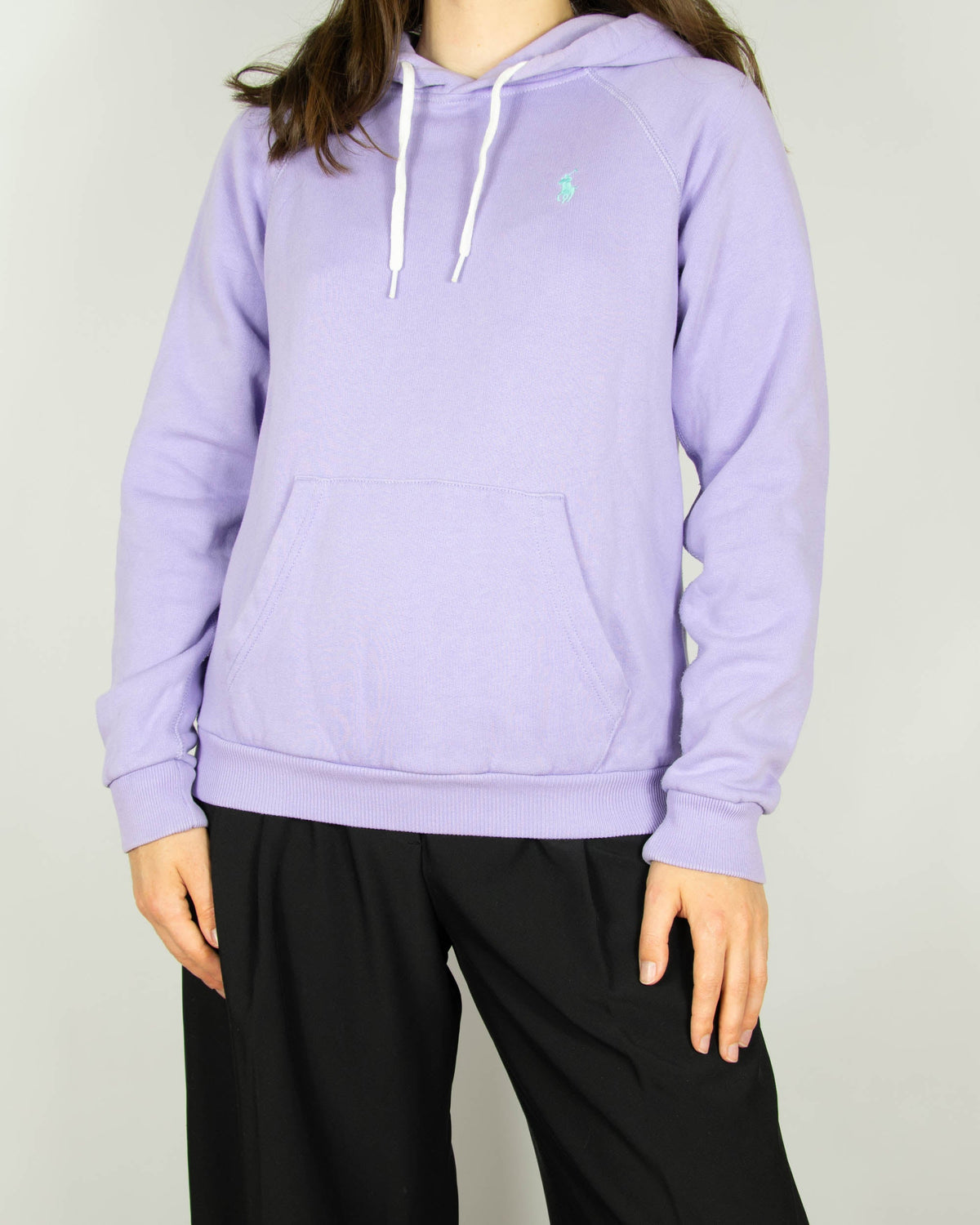 Lilac cotton hoodie by Ralph Lauren