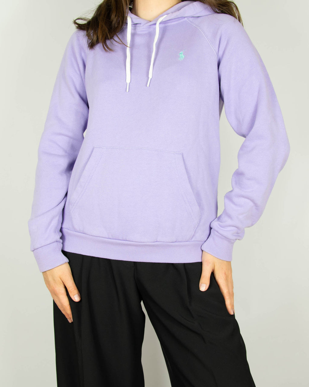 Lilac cotton hoodie by Ralph Lauren