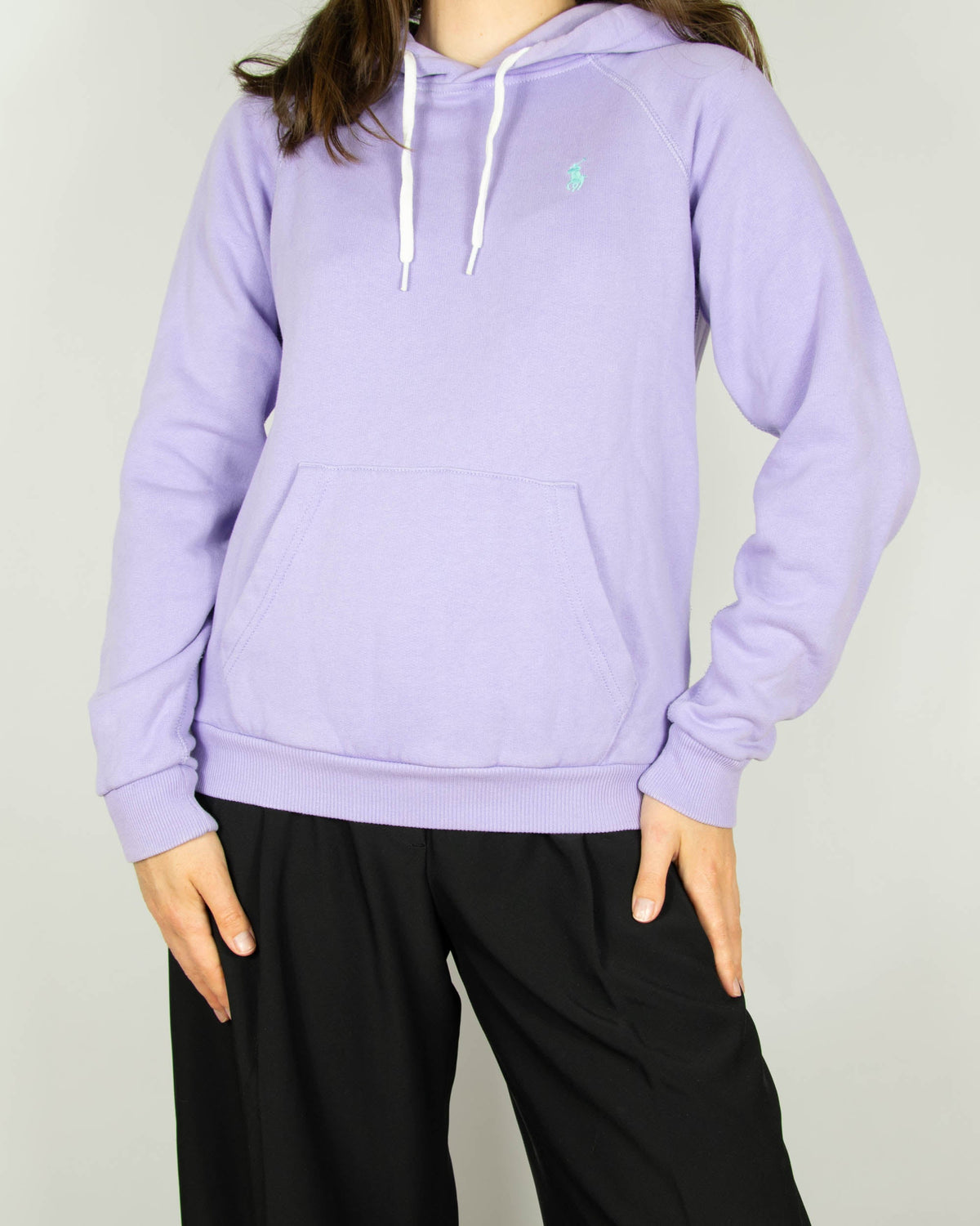 Lilac cotton hoodie by Ralph Lauren
