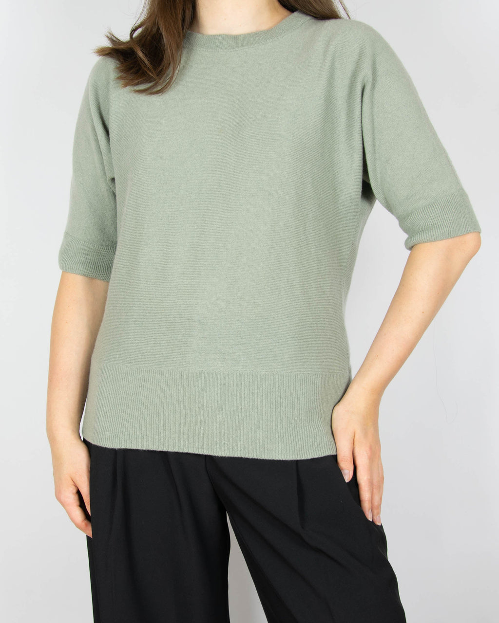 Pistachio cashmere sweater by H&M Premium