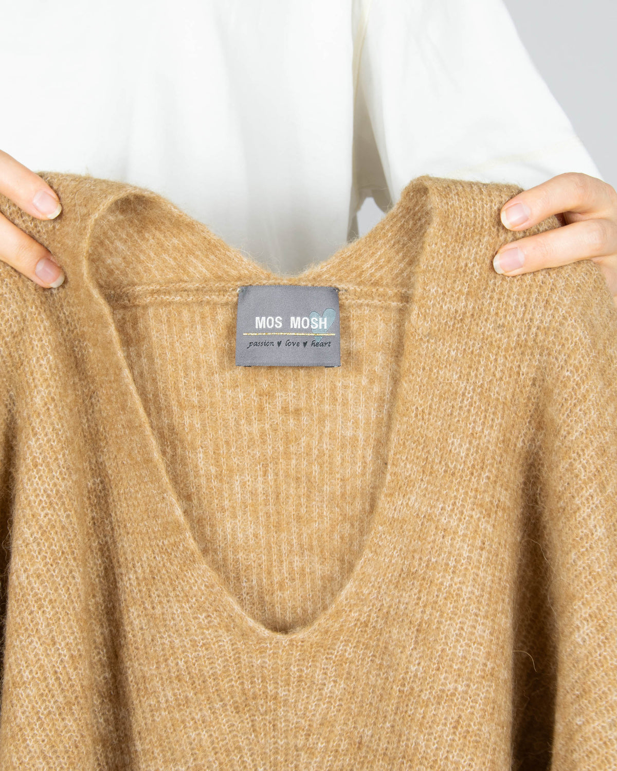 Beige alpaca and wool sweater by MOS MOSH
