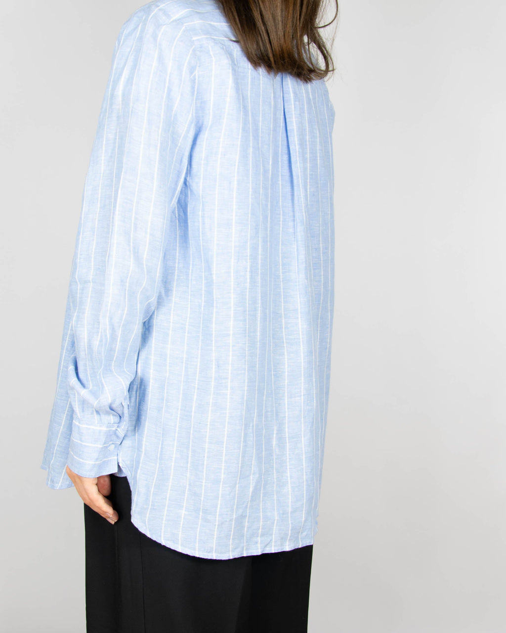Blue striped linen shirt by Arnie Says