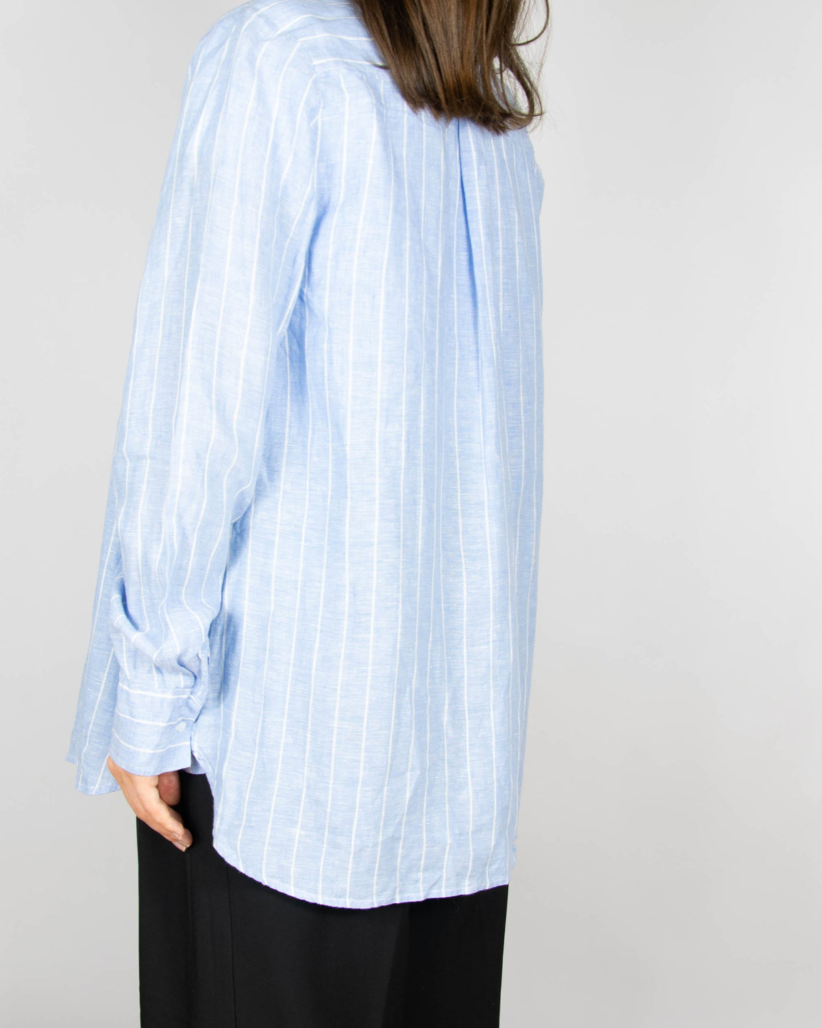 Blue striped linen shirt by Arnie Says