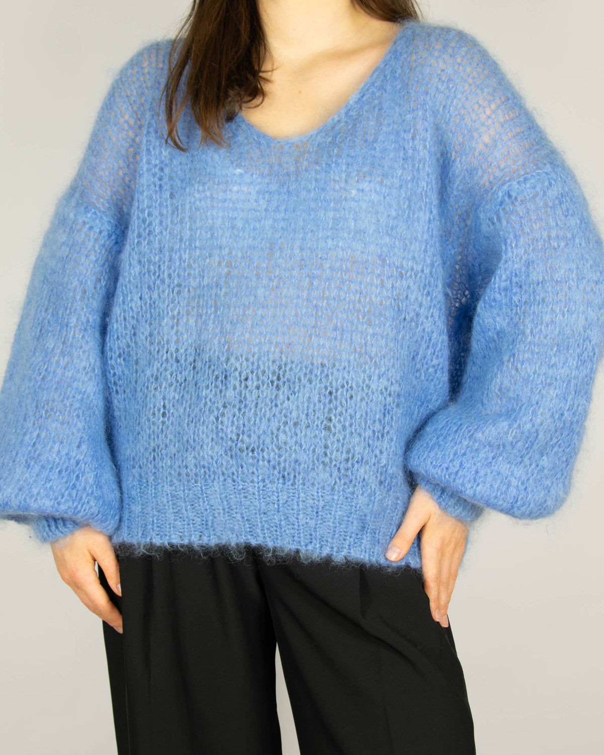 Blue mohair sweater by Danish brand Americandreams