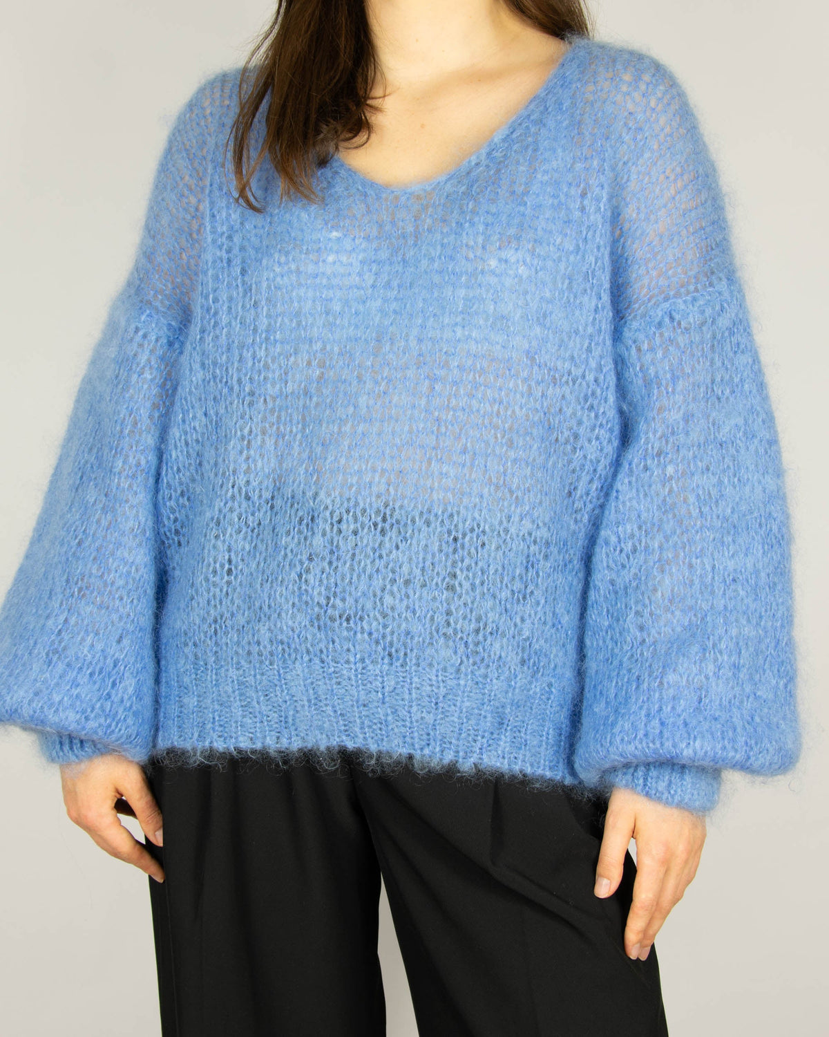 Blue mohair sweater by Danish brand Americandreams