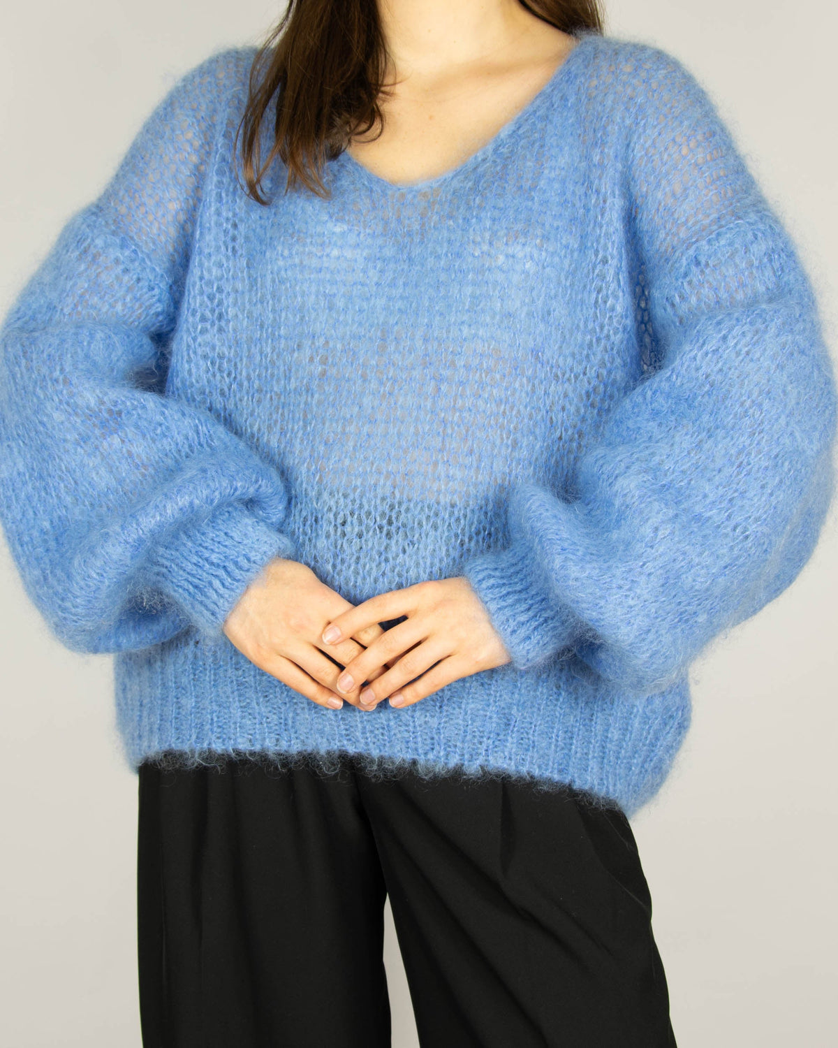 Blue mohair sweater by Danish brand Americandreams