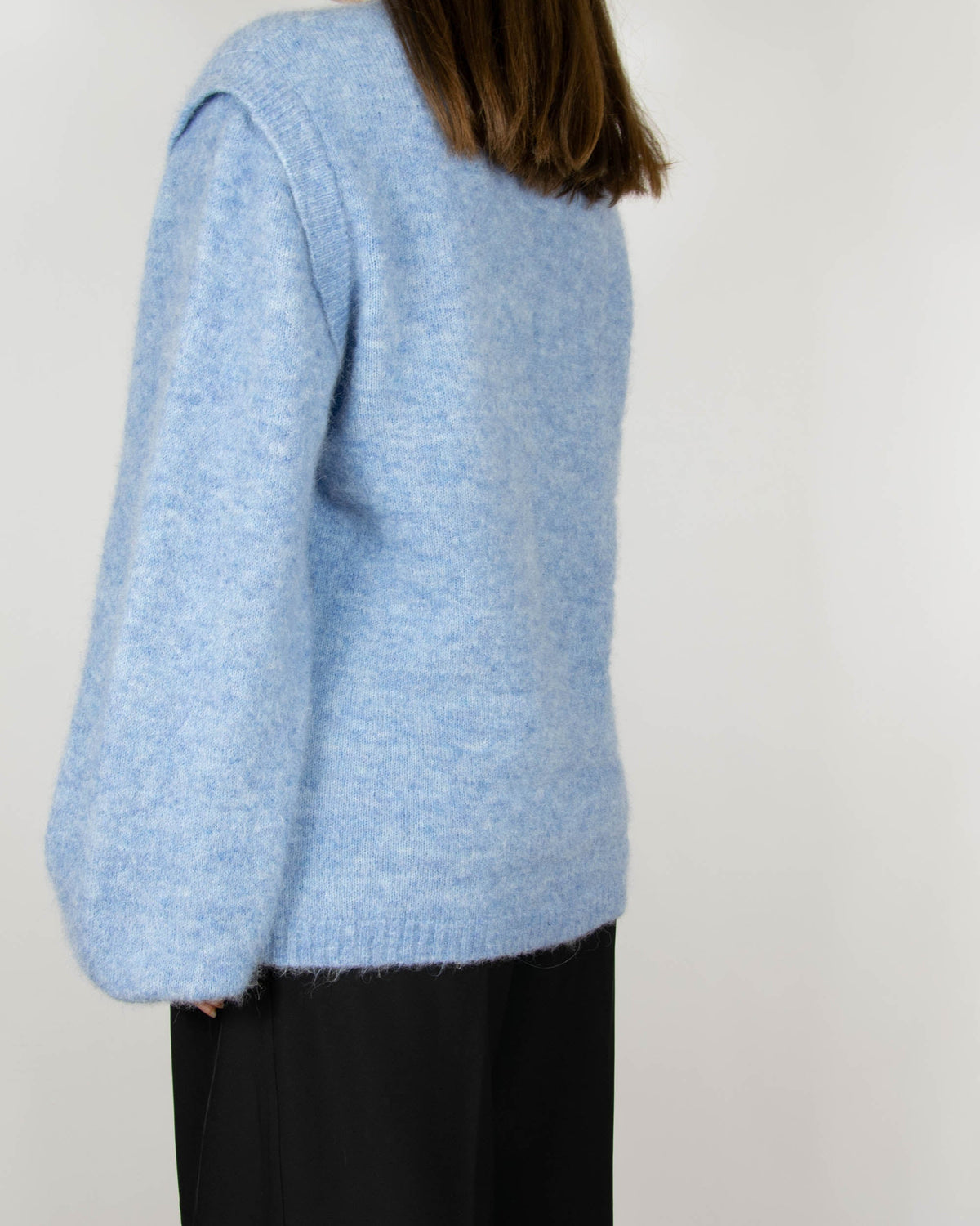 Blue royal alpaca and merino wool sweater by PBO