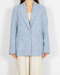 Blue and white houndstooth blazer by Rich & Royal