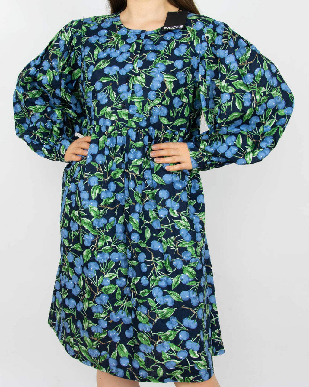 New cotton dress with a plum print by PIECES