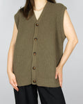 Khaki green wool vest by Samsøe Samsøe