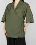 Olive wrap shirt by premium brand GANNI