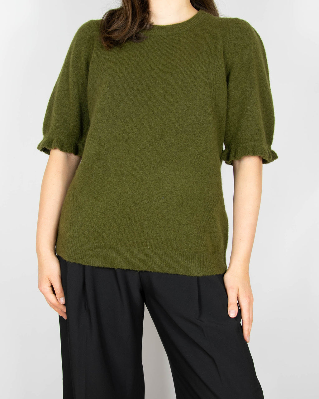 Olive wool and yak sweater by PIESZAK