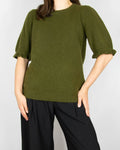 Olive wool and yak sweater by PIESZAK