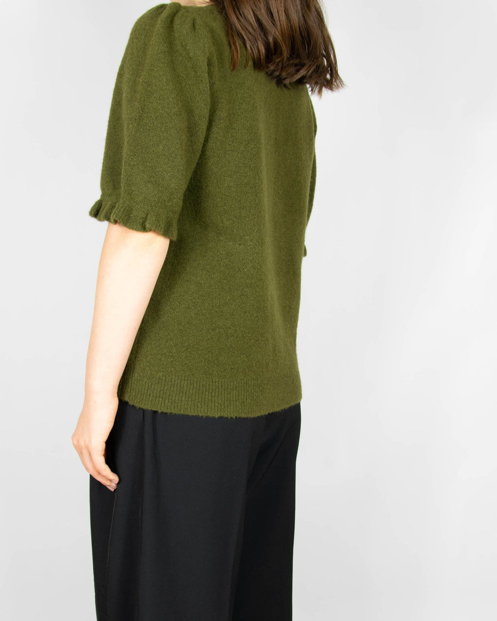 Olive wool and yak sweater by PIESZAK