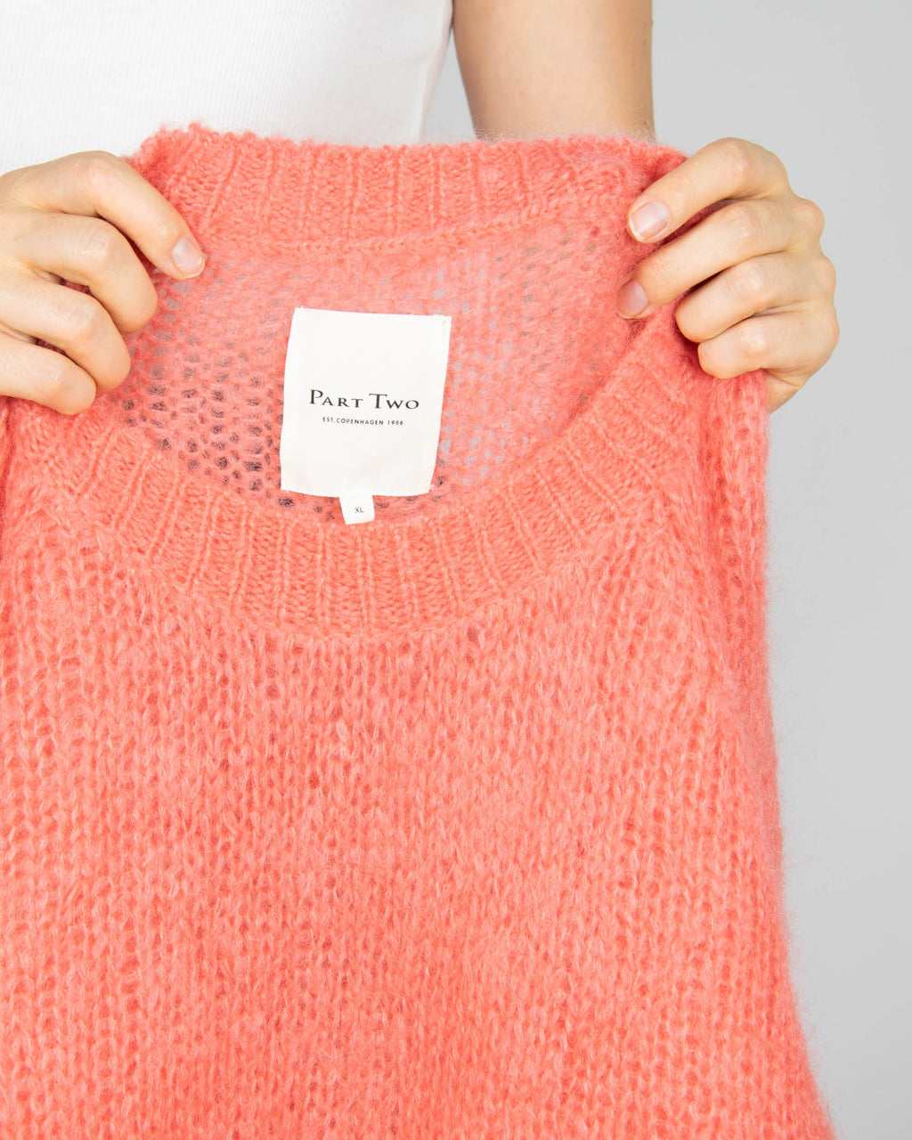 Raspberry pink mohair sweater by Part Two
