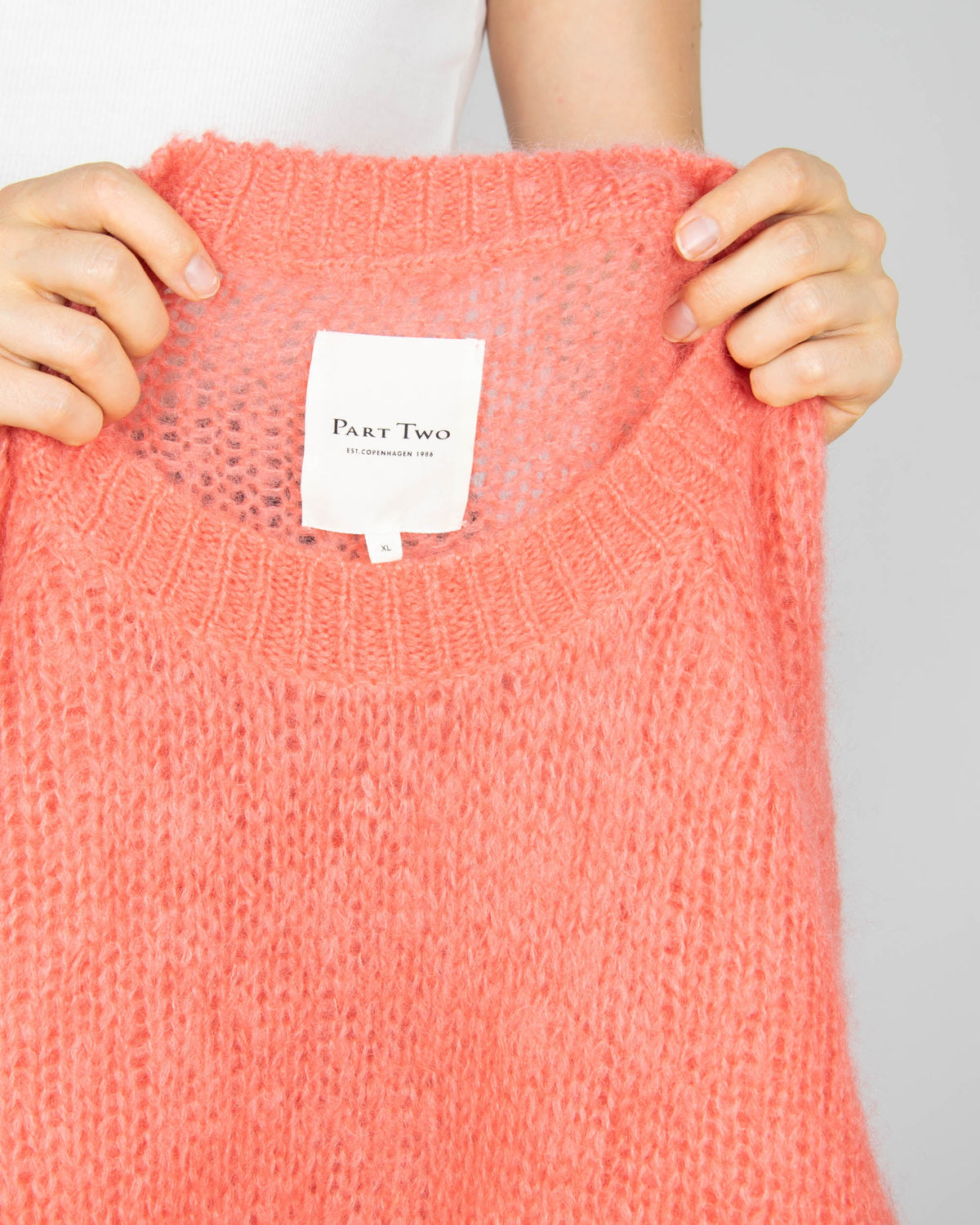 Raspberry pink mohair sweater by Part Two