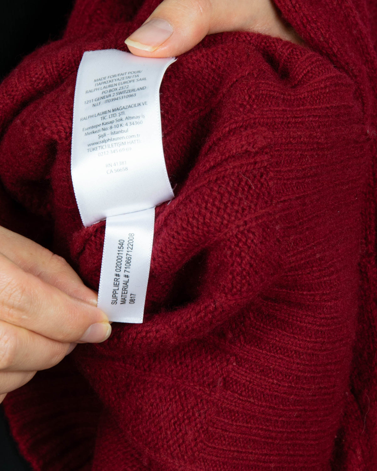 Ralph Lauren (merino wool & cashmere) - M
