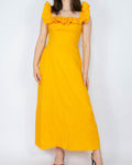 Orange linen dress by & Other Stories in a beautiful sunset shade