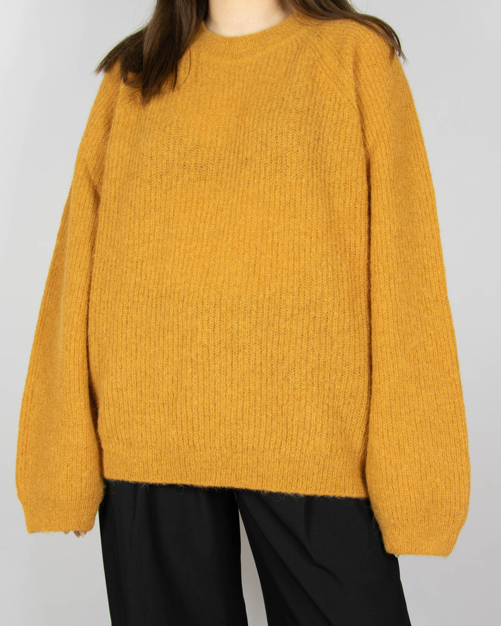 Mustard alpaca sweater by Lexington