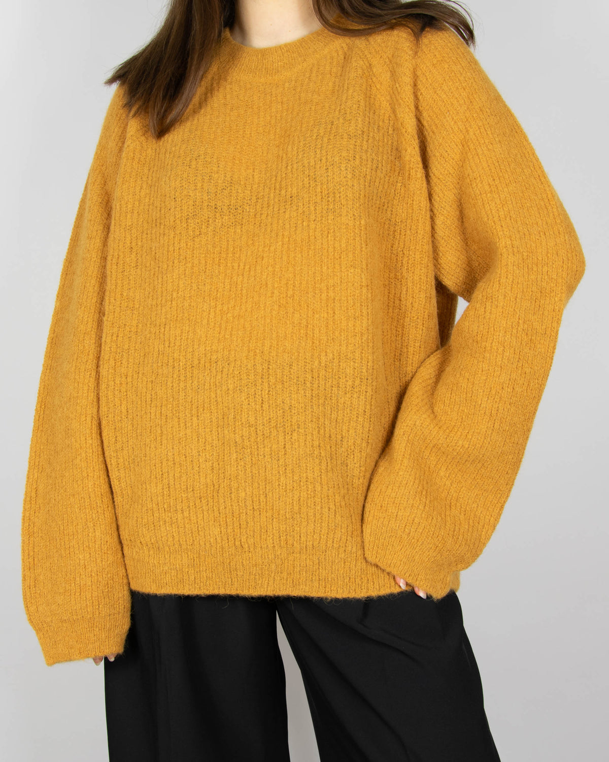 Mustard alpaca sweater by Lexington