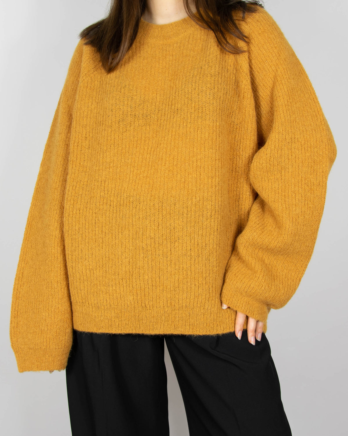 Mustard alpaca sweater by Lexington