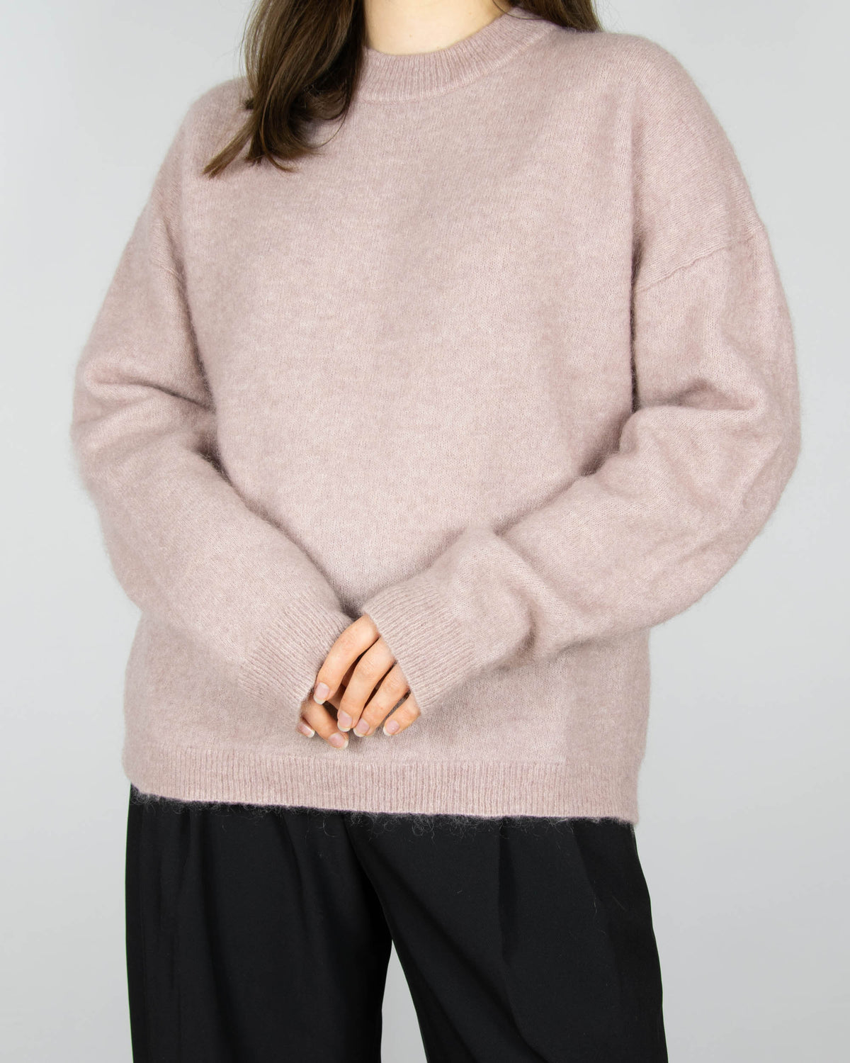 Pink mohair and wool sweater by SECOND FEMALE.