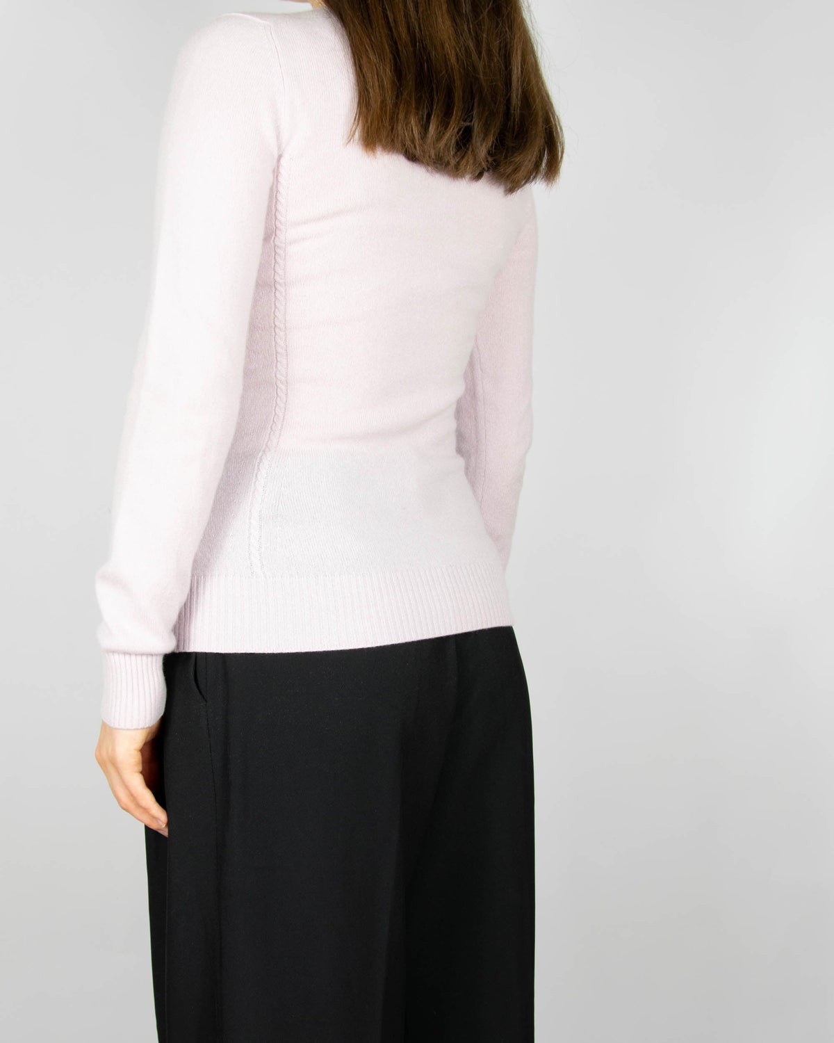 Powder pink baby cashmere sweater by Loro Piana