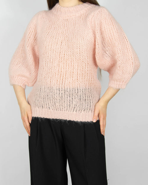 Powder pink alpaca and wool sweater by premium brand Arnie Says