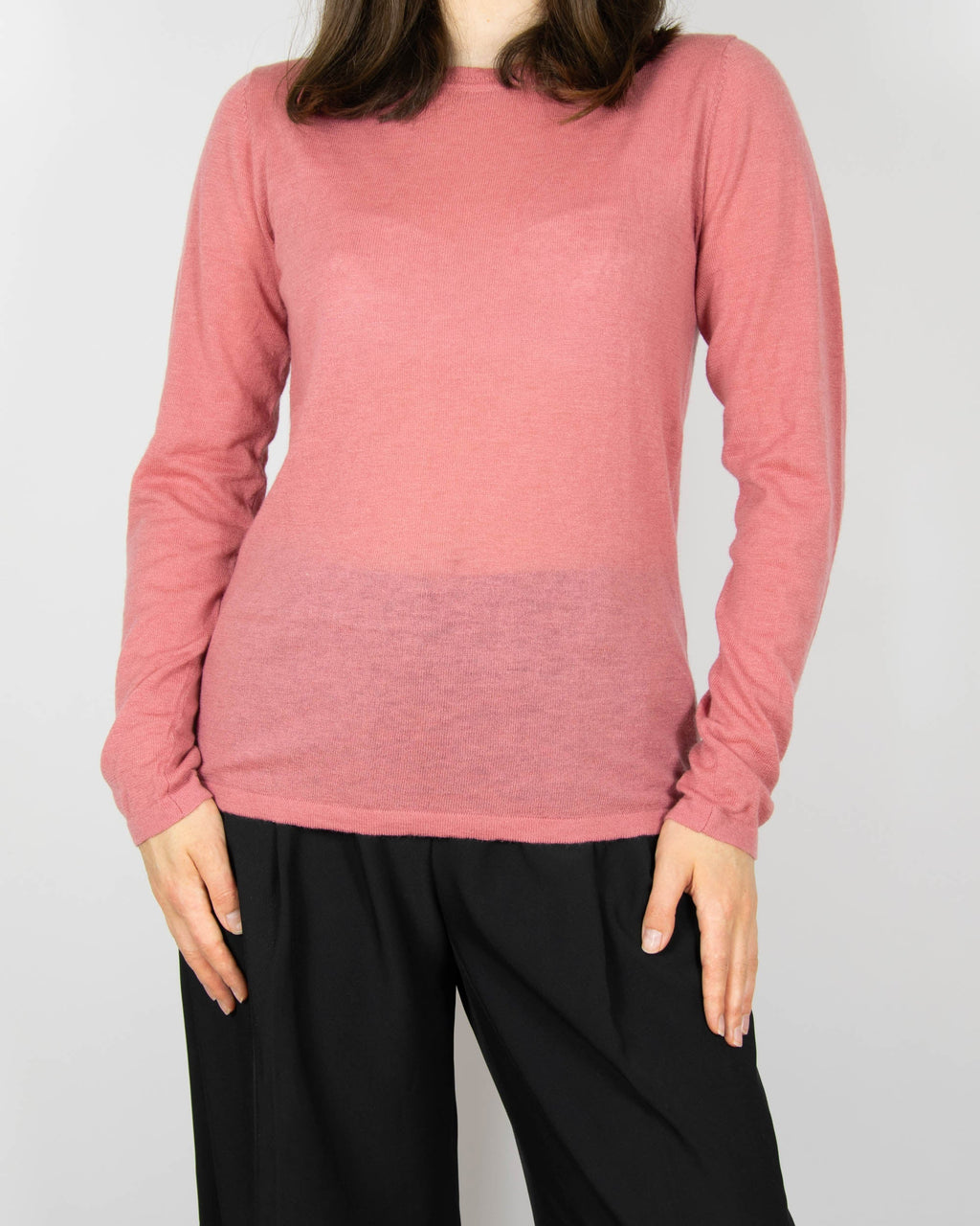 Pink merino wool thermal top by North Peak