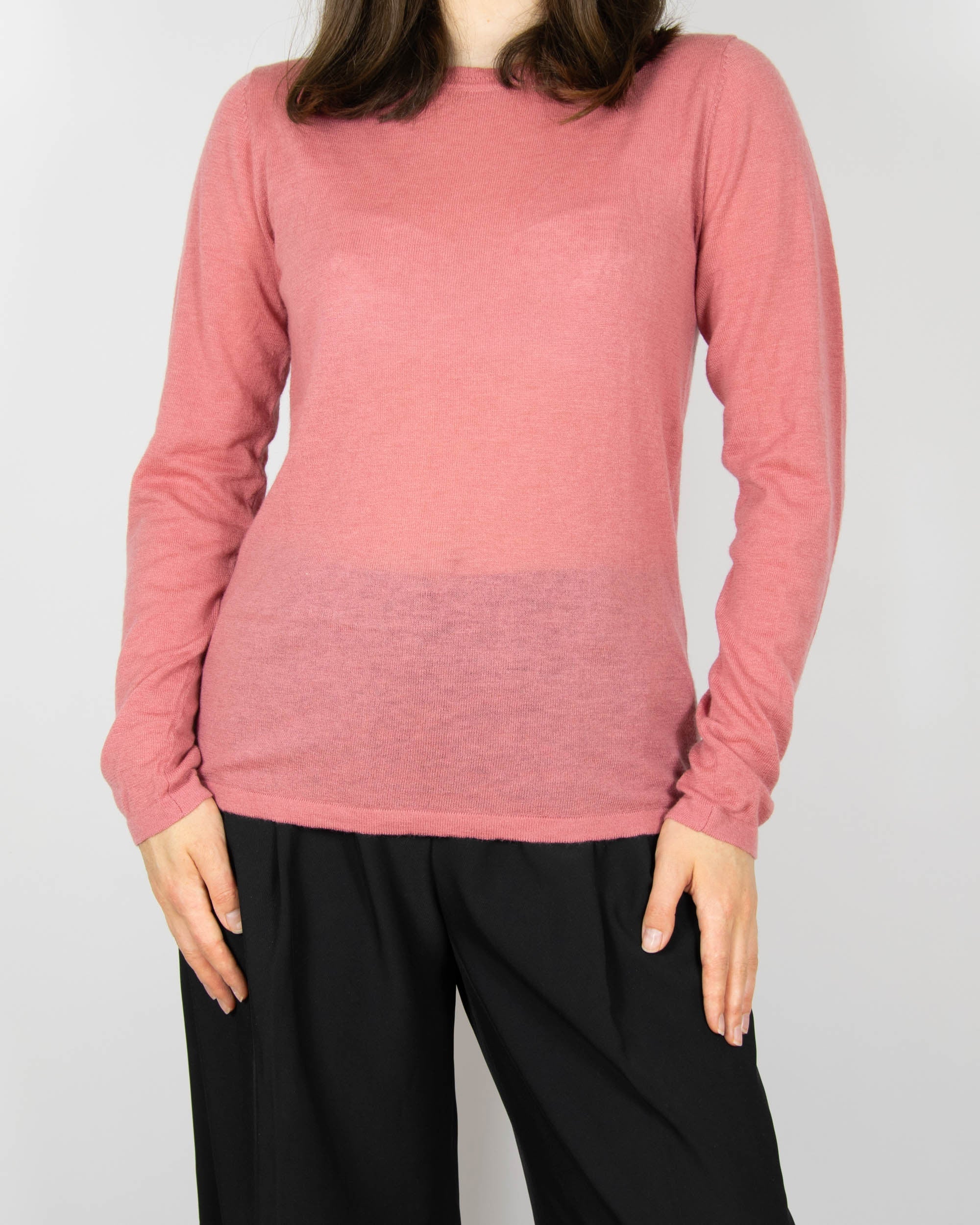 Pink merino wool thermal top by North Peak