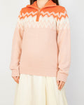 Pink and coral wool-blend sweater by JOHAUG
