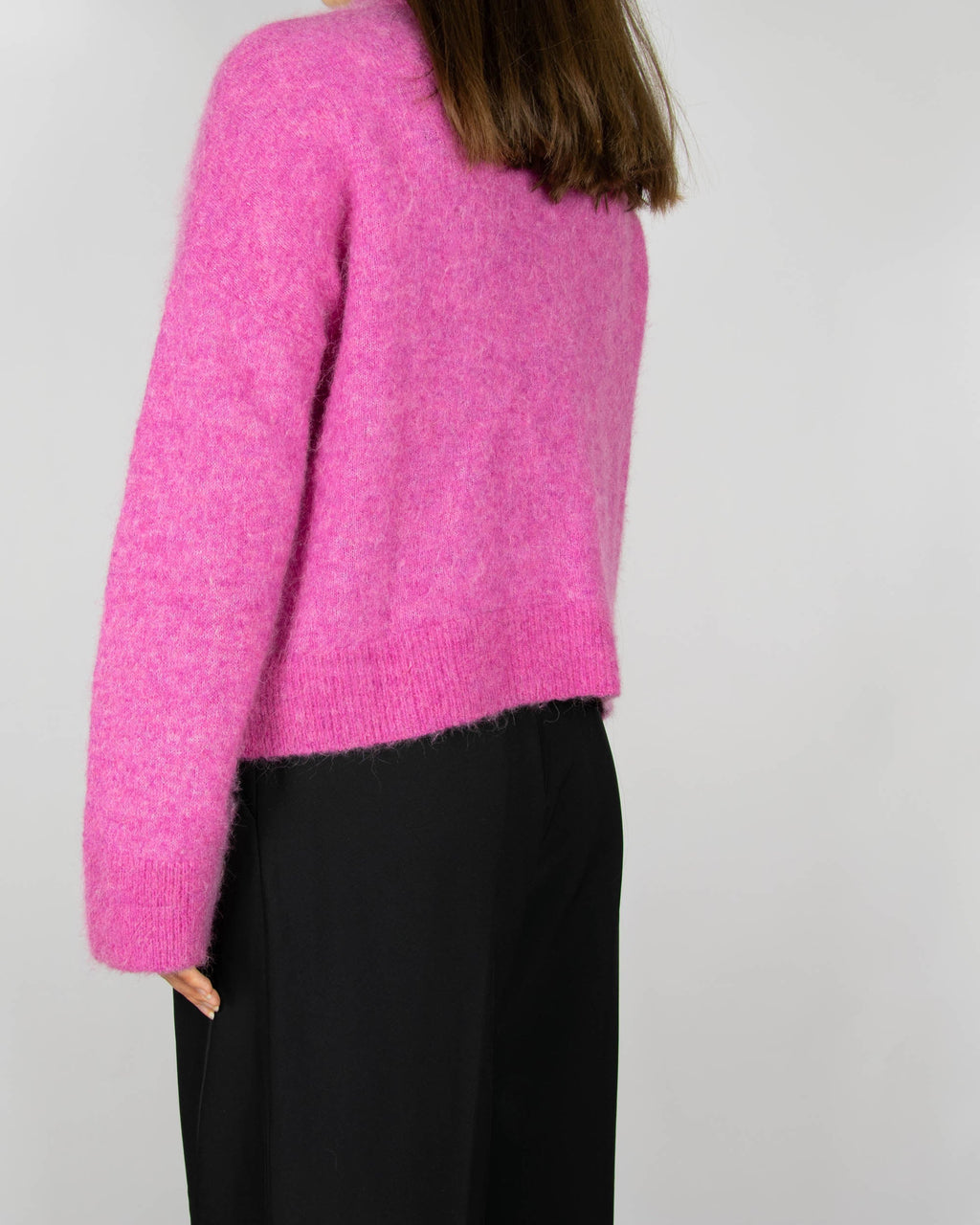 Pink wool and alpaca cardigan by Selected