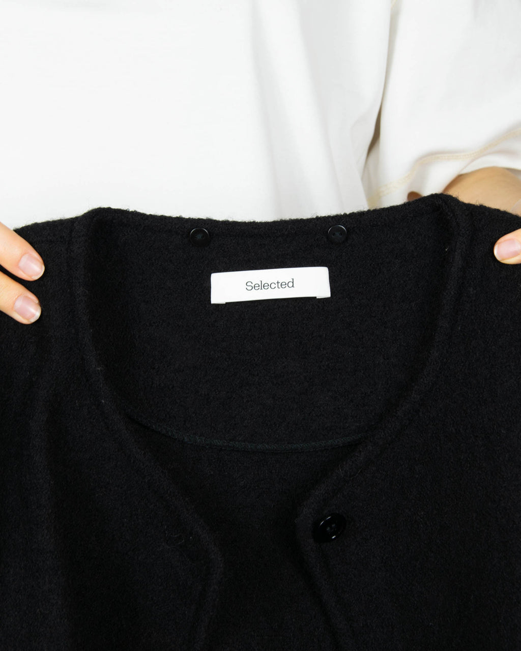 Black wool jacket by Selected
